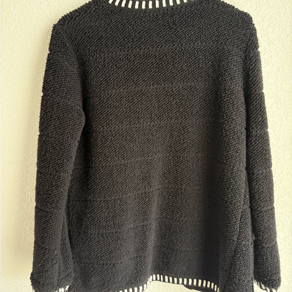Missoni Italian Black and White Textured Wool Cardigan - Picture 6 of 9
